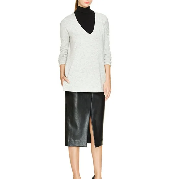 Aritzia Jax Vegan Leather Skirt with slit - Picture 9 of 9